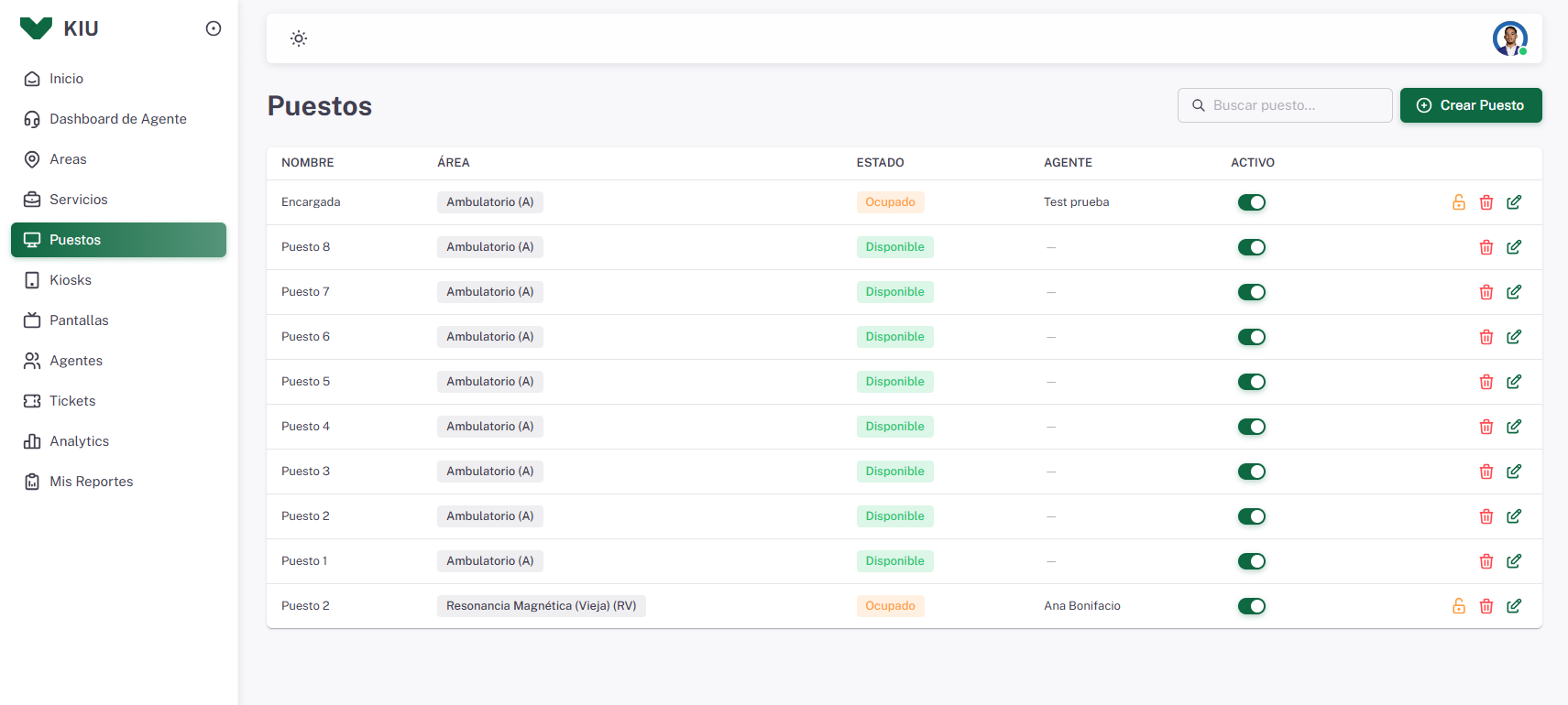 Sistema de gestión de turnos y monitoreo operativo screenshot 8