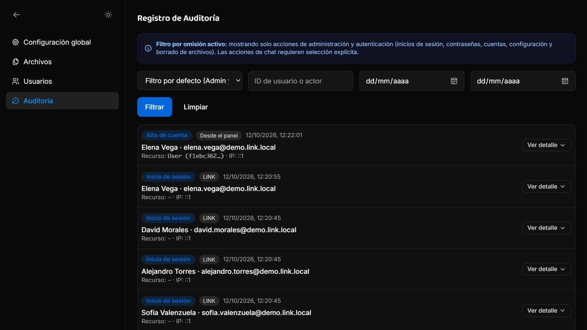 Link: chat interno de código abierto screenshot 12