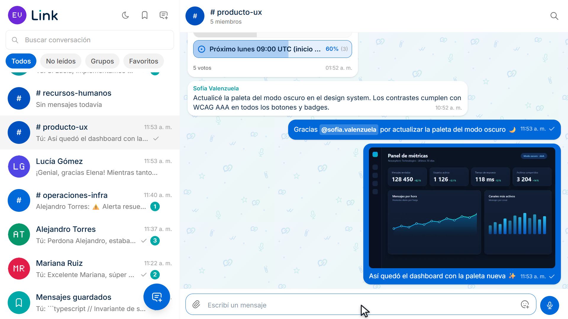 Link: chat interno de código abierto screenshot 7